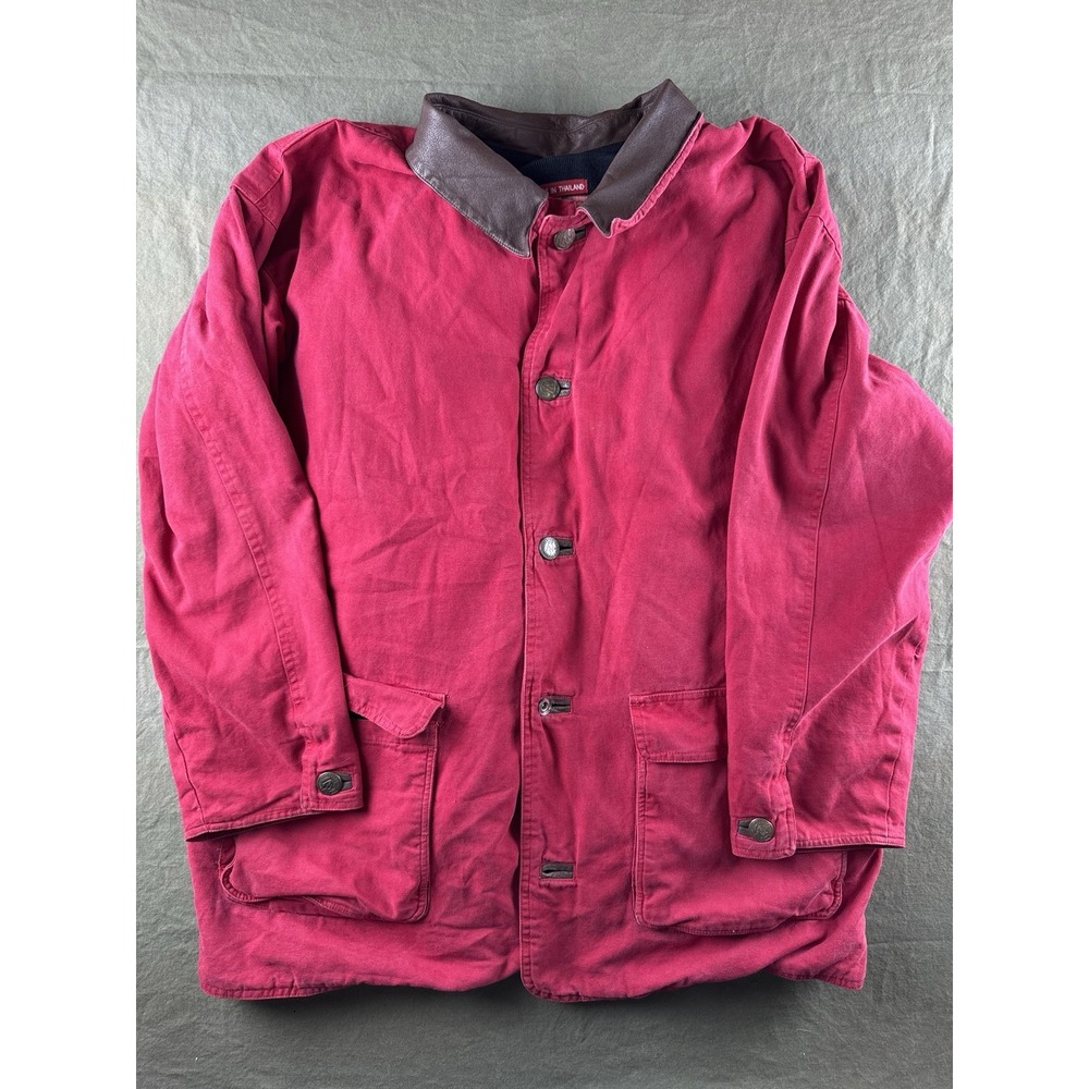 Vintage Marlboro Country Store Canvas Barn Coat Jacket Red Workwear XL